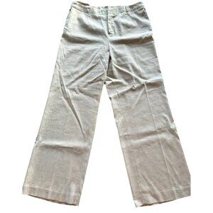Coldwater Creek Pants 10P Womens Linen Blend Trouser Boho Beach Resort